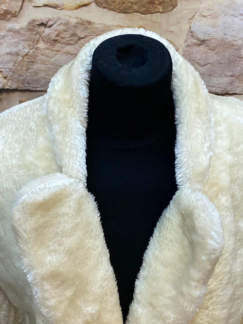 Vintage Teddyjacke aus Plüsch, Größe M