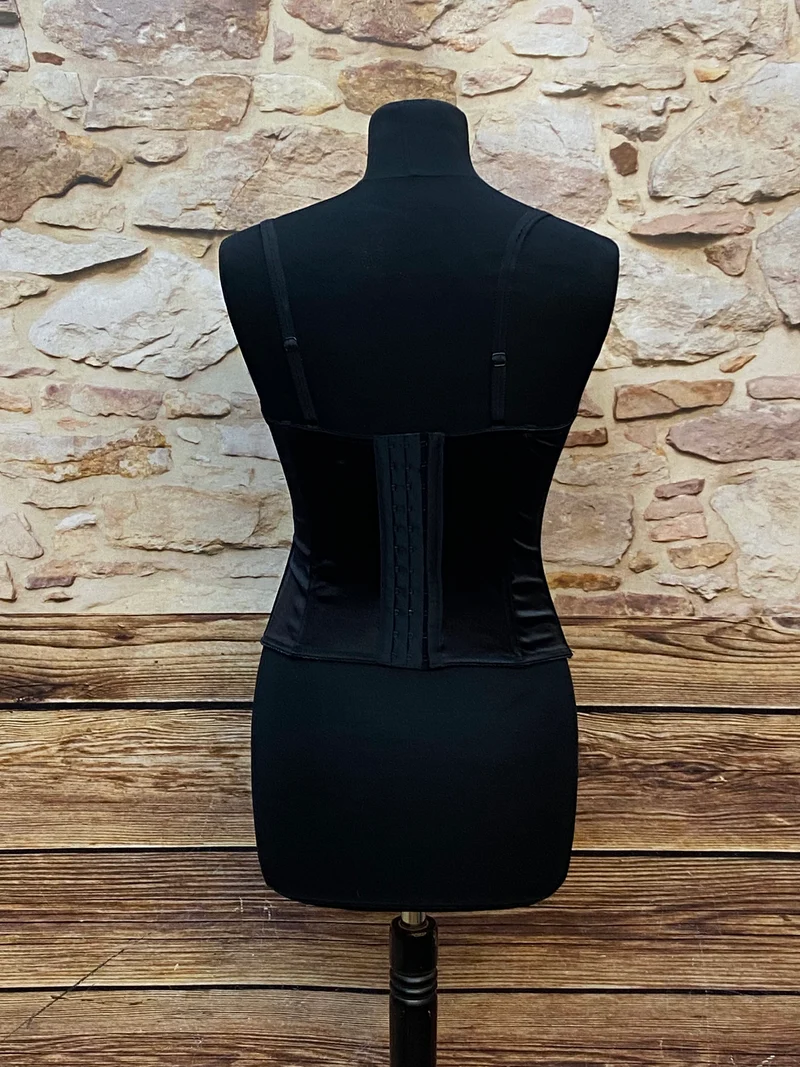 Korsett schwarz pink Gr.36