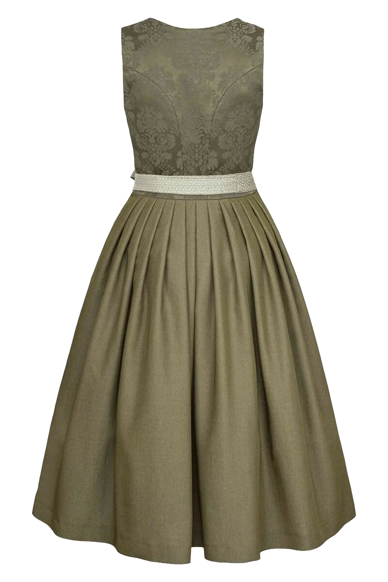 Midi Stretchdirndl Jacquard-Oberteil