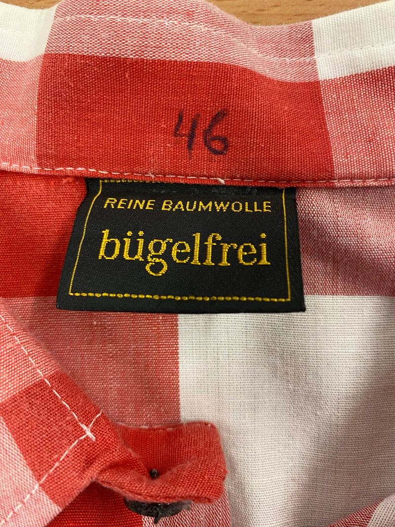 Großkarriertes Vintage Hemd 70er Jahre – Gr.46