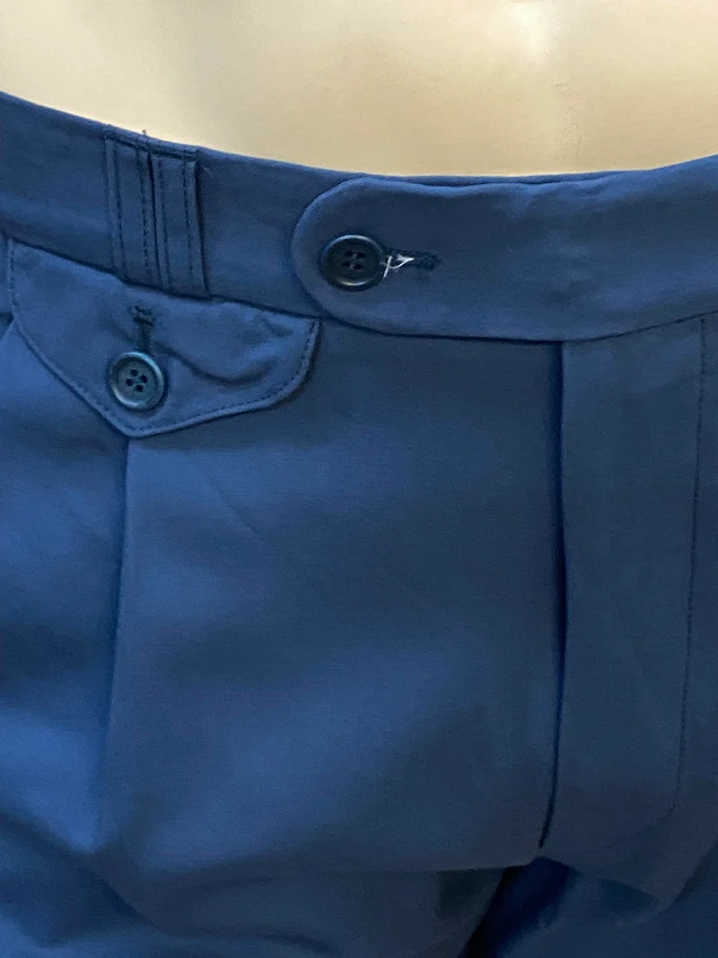 Dunkelblaue Schurwoll-Knickerbocker Hose Gr. 48