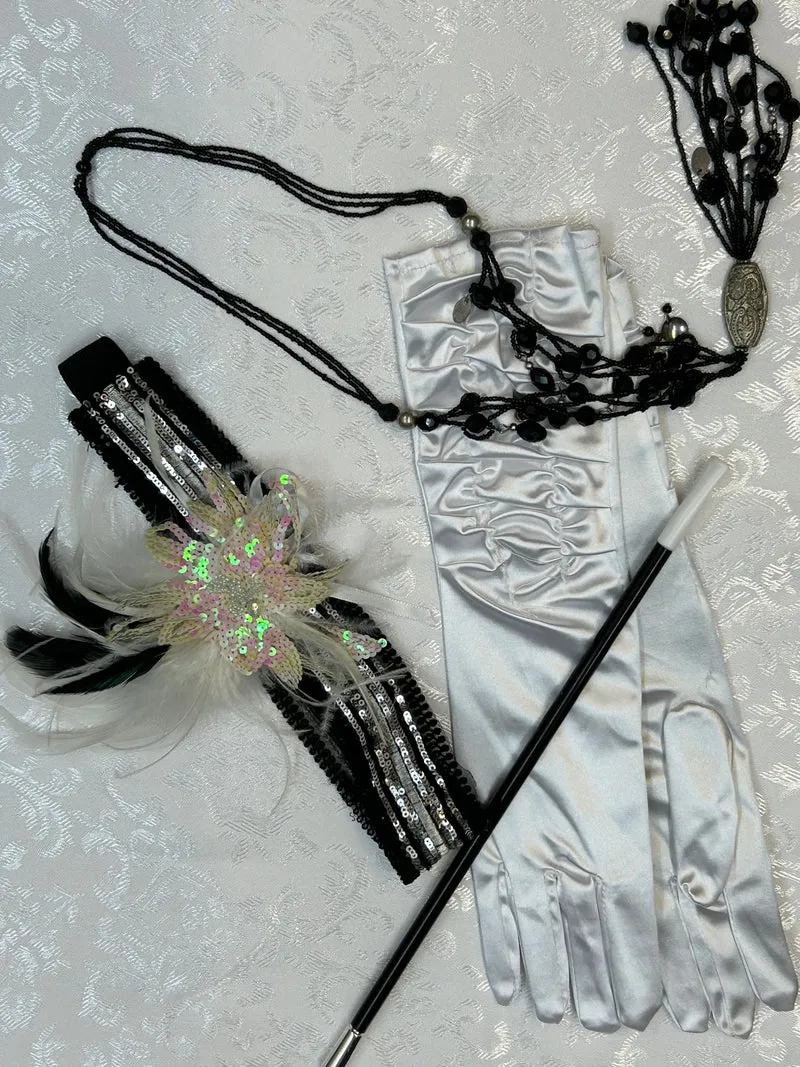 20er Jahre Charleston Kopfschmuck Set