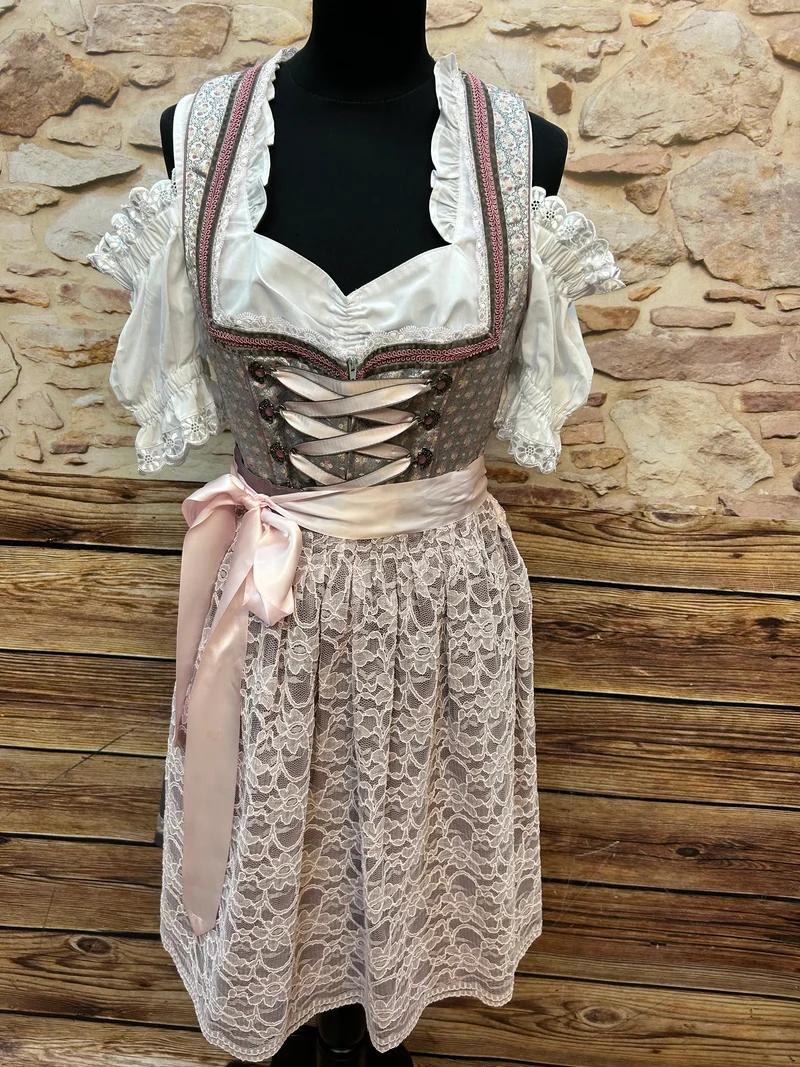 Dirndl rosa grau – Stoiber, Gr.38