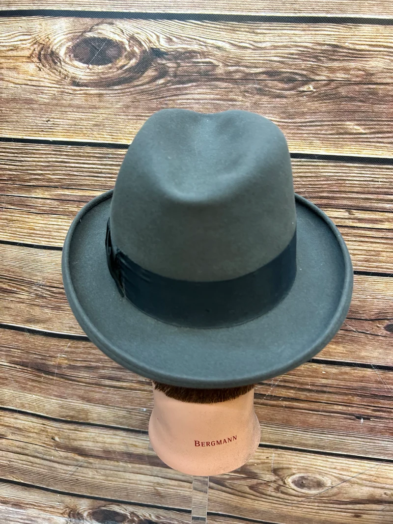 Vintage Hückel Superior Filzhut – Zeitlose Eleganz in Grau