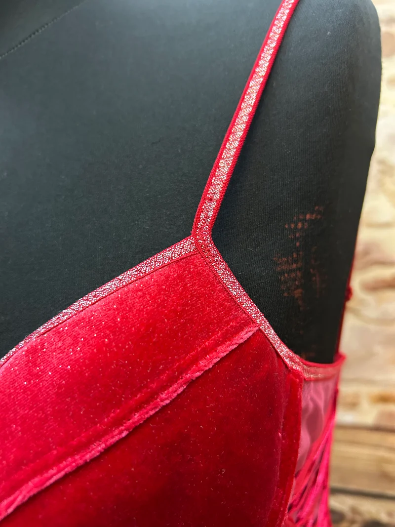 Vintage Mieder rot Gr.75b