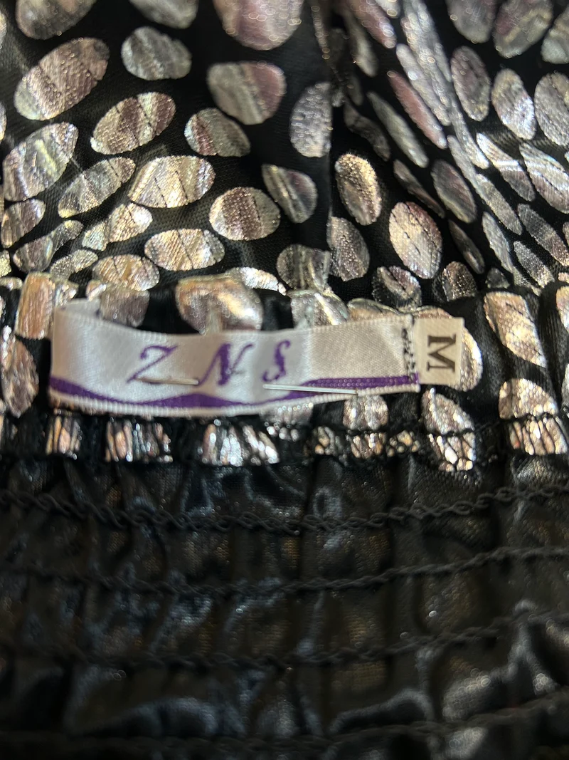 Vintage Cocktailkleid schwarz Pailletten trägerlos Z&S Gr. 38