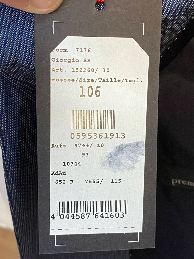 Atelier Torino Herren-Sakko | Größe 106 | Premium Wool | Neu