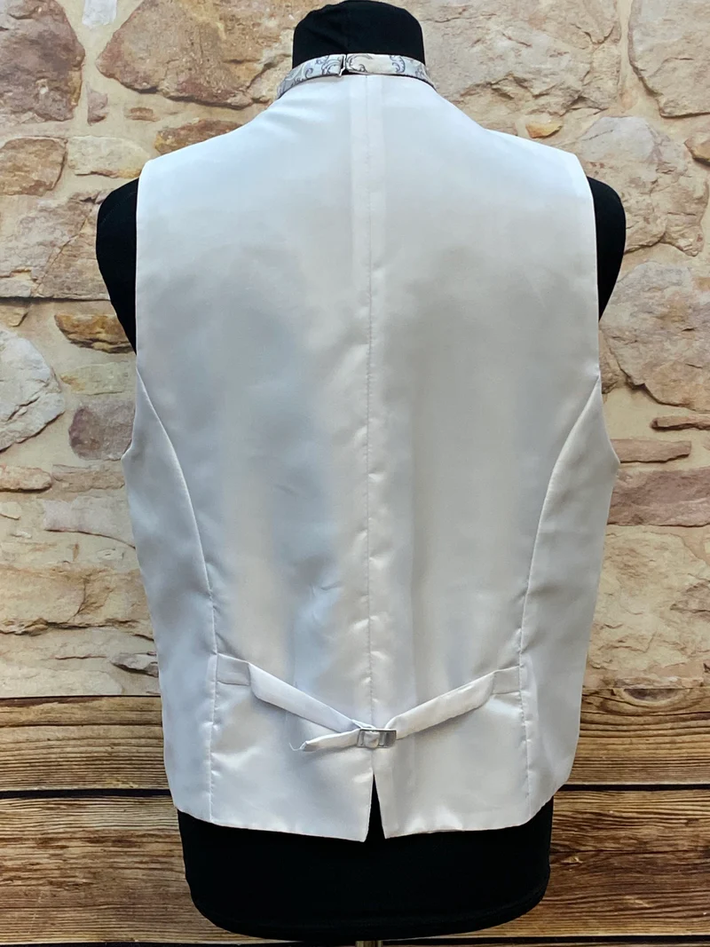 Hochzeitsweste silber Set Plastron Gr. 54 elegant festlich