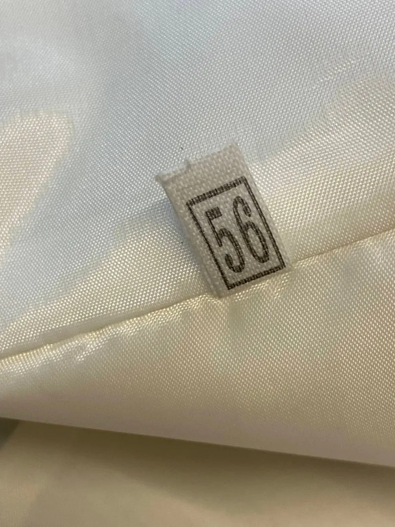 Hochzeitsweste elfenbein Set Plastron Brosche Gr. 56