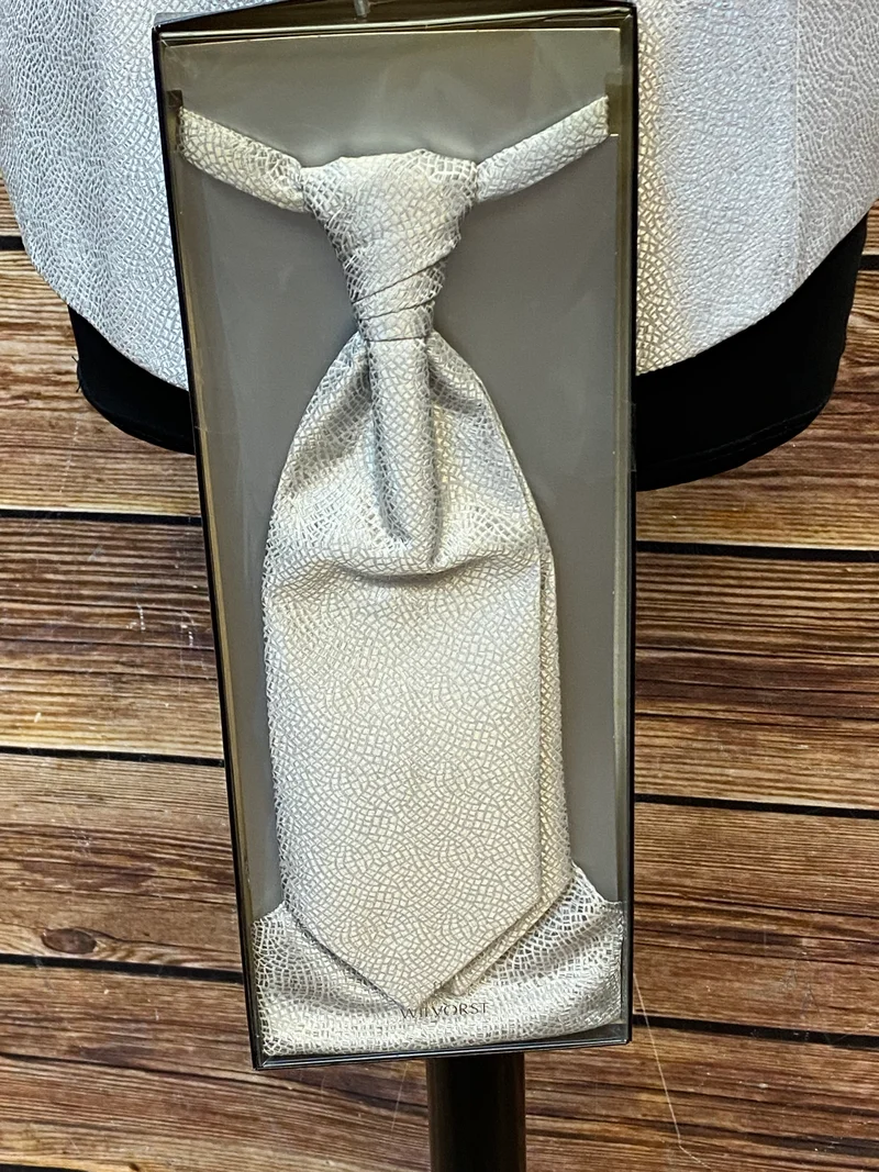 Hochzeitsweste Wilvorst elfenbein 3tlg Set Plastron Gr. 58