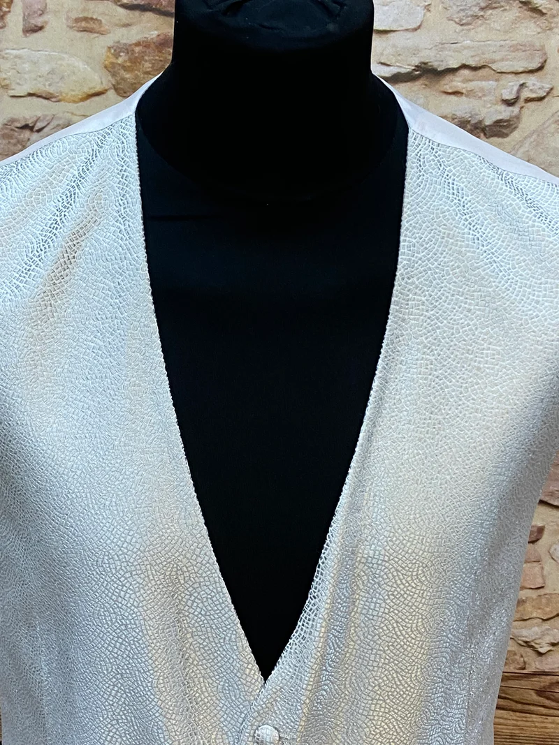 Hochzeitsweste Wilvorst elfenbein 3tlg Set Plastron Gr. 58