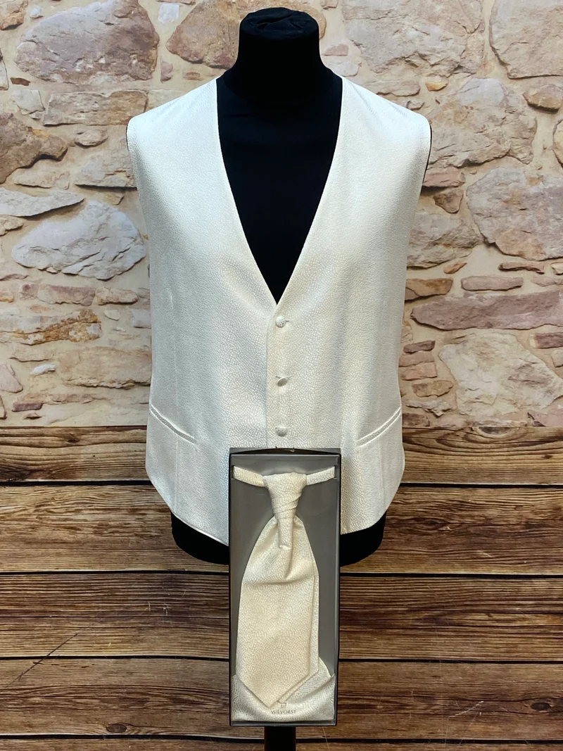 Hochzeitsweste Wilvorst elfenbein Set Gr. 60 elegant