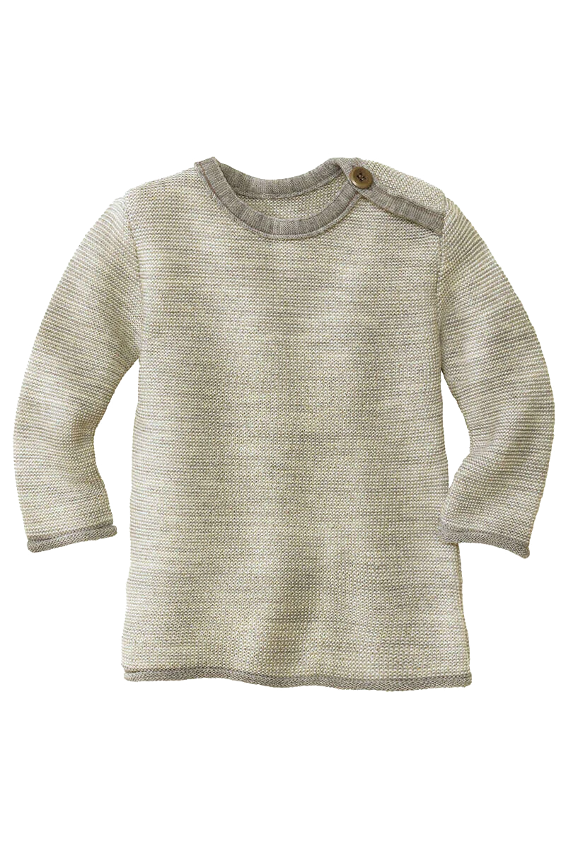 BABY Melange-Pullover Bio-Schurwolle GOTS