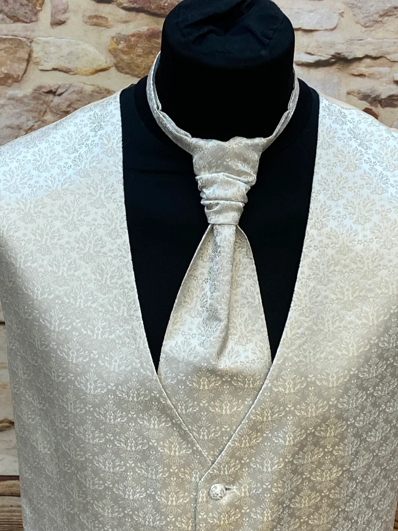 Hochzeitsweste Tziacco creme Blumenmuster Gr. 54 elegant Bräutigam