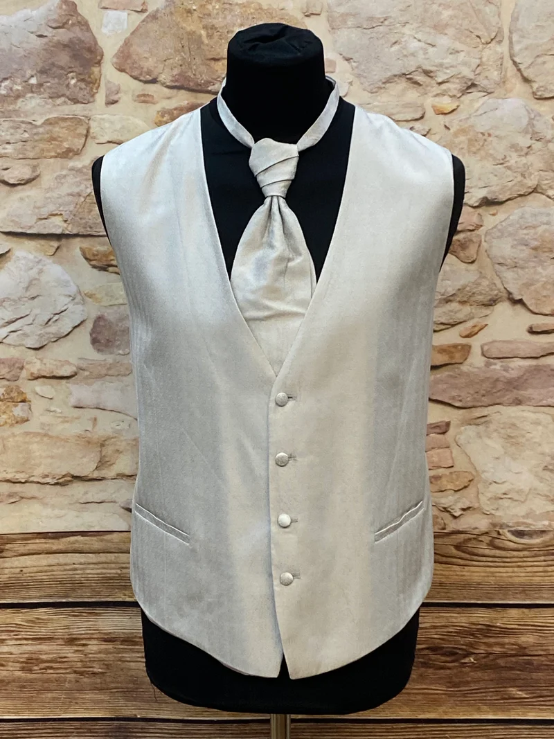 Weste - Hochzeit - Silbergrau – Slim Line - Gr.48 - Wilvorst