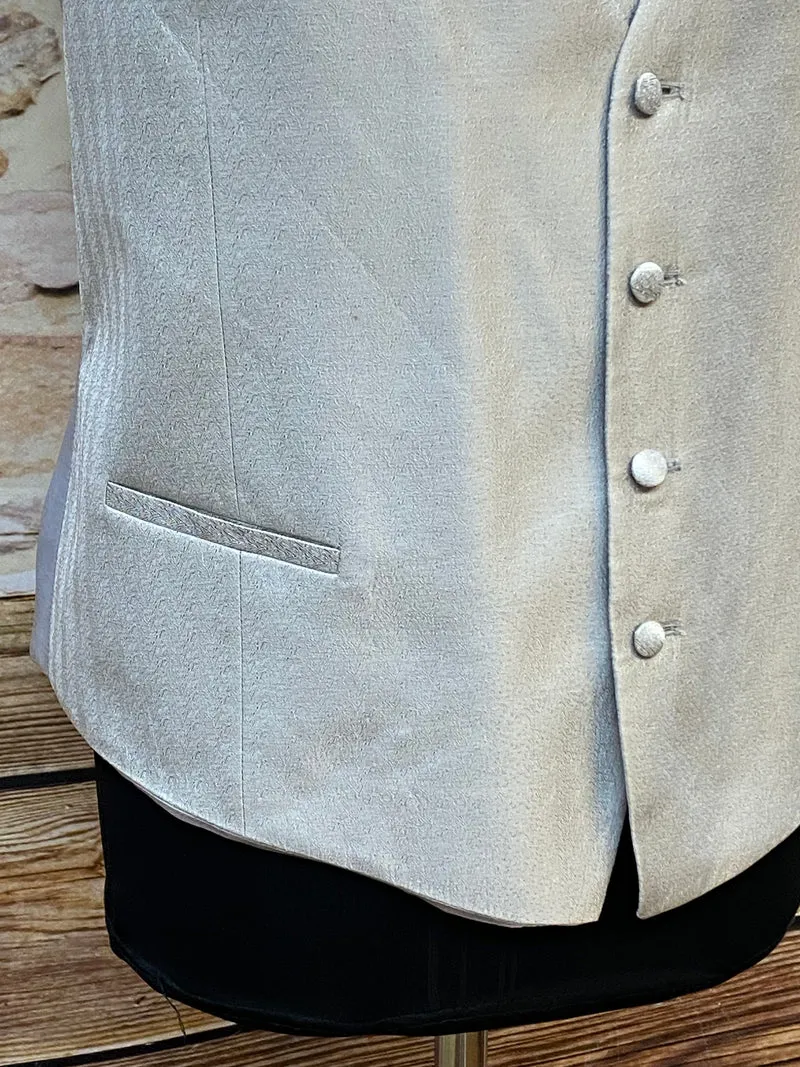 Weste - Hochzeit - Silbergrau – Slim Line - Gr.48 - Wilvorst
