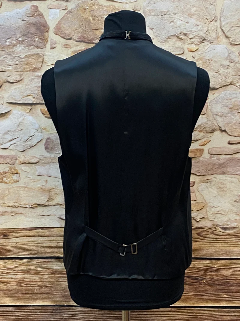 Weste -Set - Herren - Schwarz - Nadelstreifen – Gr.46