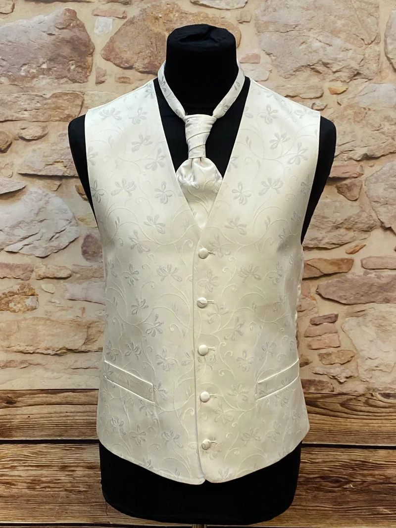 Weste - Hochzeit - Elfenbein - Gr.52 - Masterhand