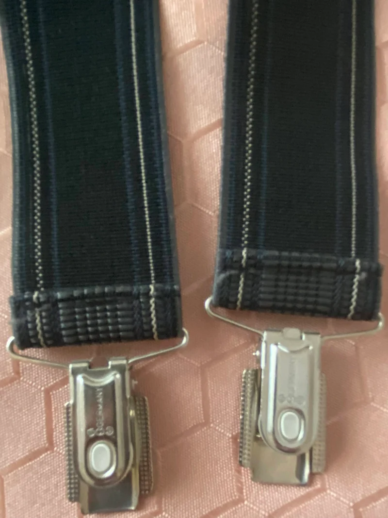 Vintage Herren-Hosenträger in Dunkelblau mit X-Form