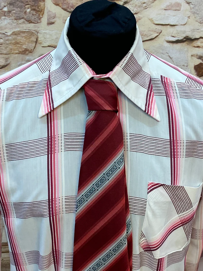 Vintage Herrenhemd und Krawatte – Größe 39