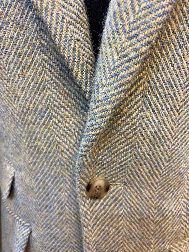 Original Harris Tweed Vintage Anzug aus 100 % Schurwolle – Größe 36
