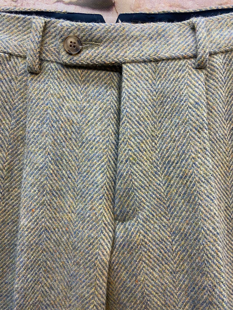 Original Harris Tweed Vintage Anzug aus 100 % Schurwolle – Größe 36