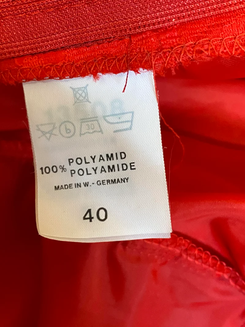 Vintage Spitzenkleid Rot – Theaterkostüm 80er Jahre Gr. 40