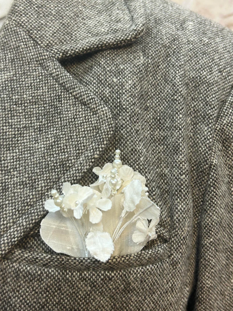 Einzigartiges Damen Tweed-Kostüm im Oldtimer Stil, Unikat