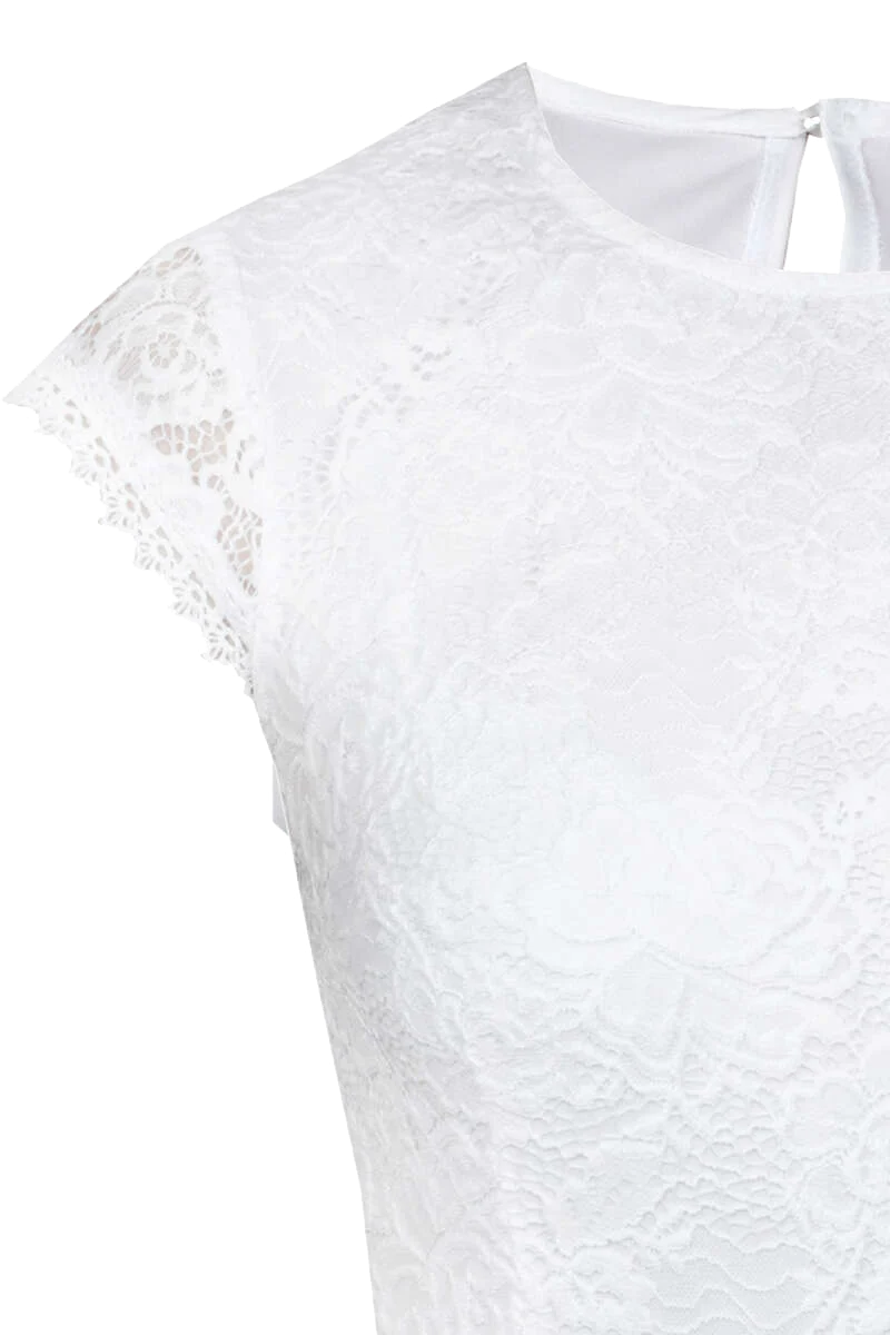 Damen Spitzen-Body hochgeschlossen