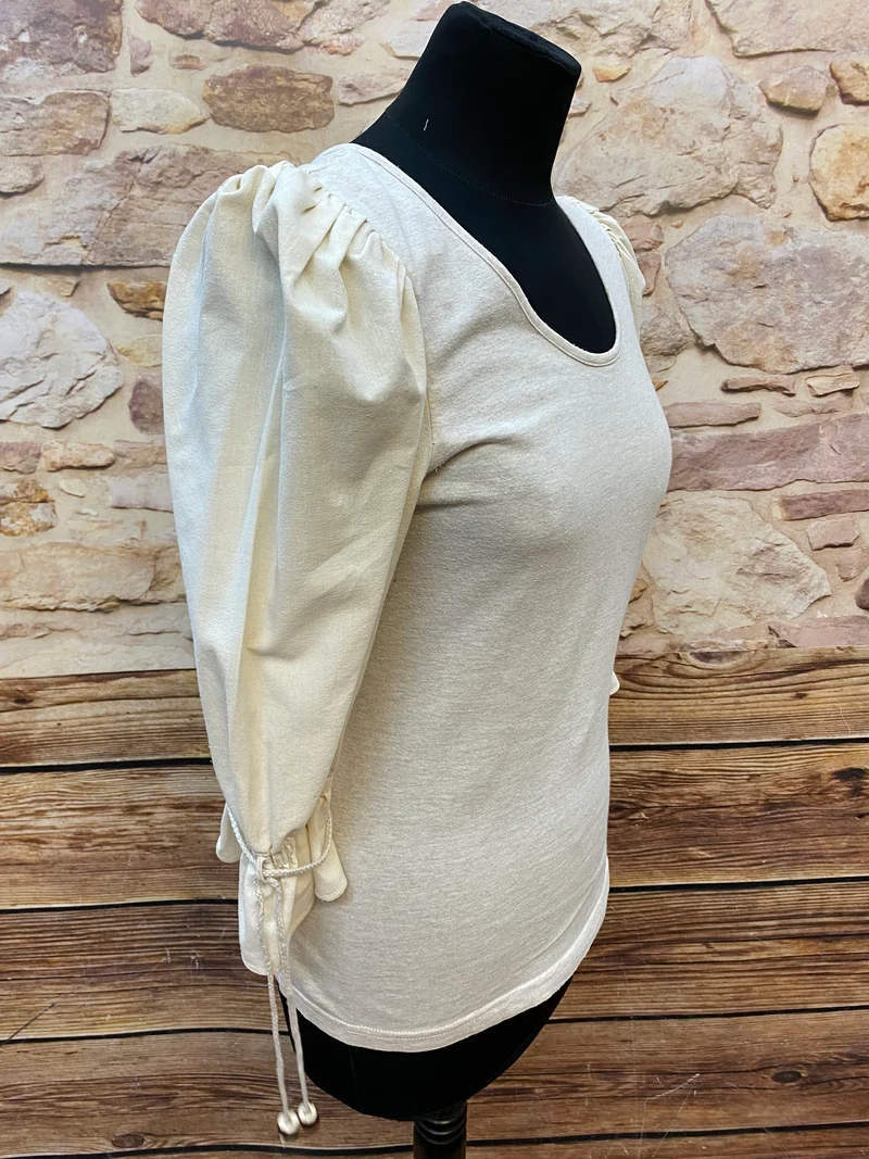 Vintage Trachtenshirt Damen Creme Gr. 38 Country Line Landhausstil