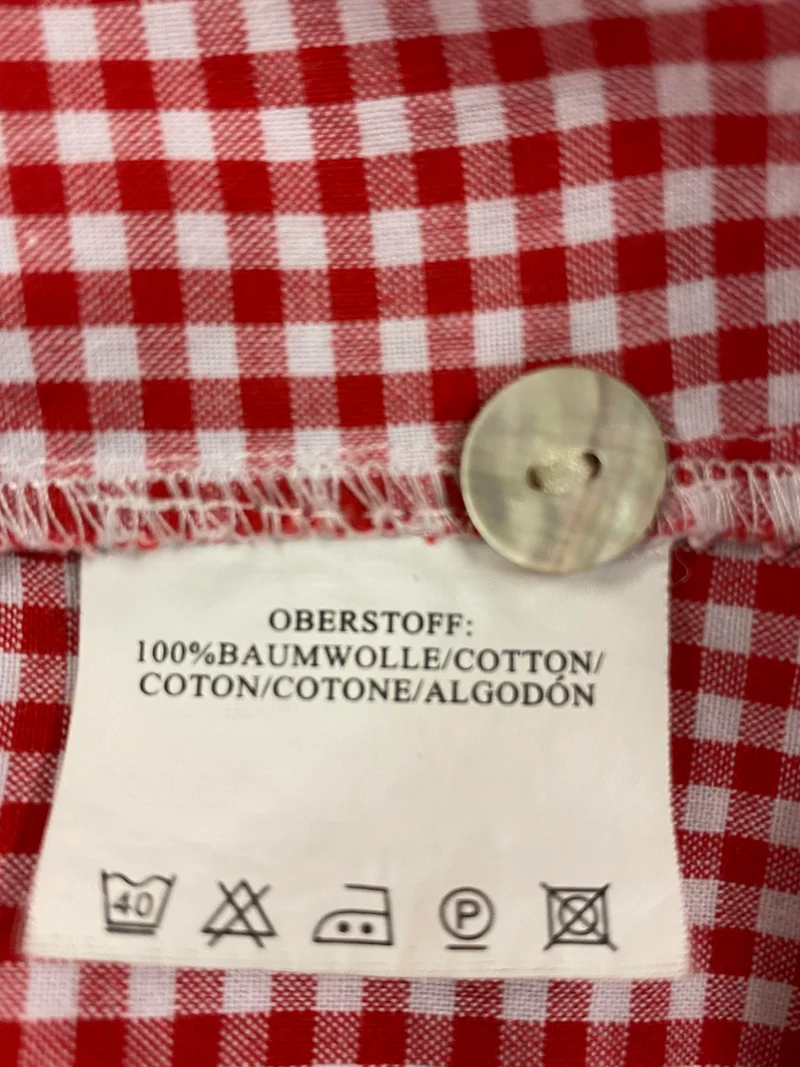 Spieth & Wensky Trachtenbluse rot weiß kariert Gr. 44