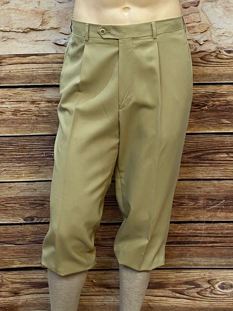 Beige-grüne Knickerbocker Hose Herren Gr. 54 – 20er Jahre Stil