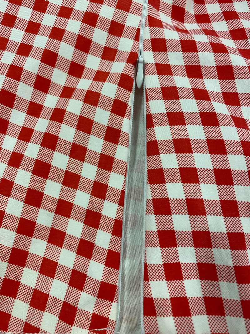 Vintage Trachtenmieder rot weiß kariert Gr. 34