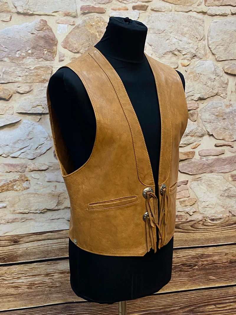 Lederweste - Westernstil - Vintage