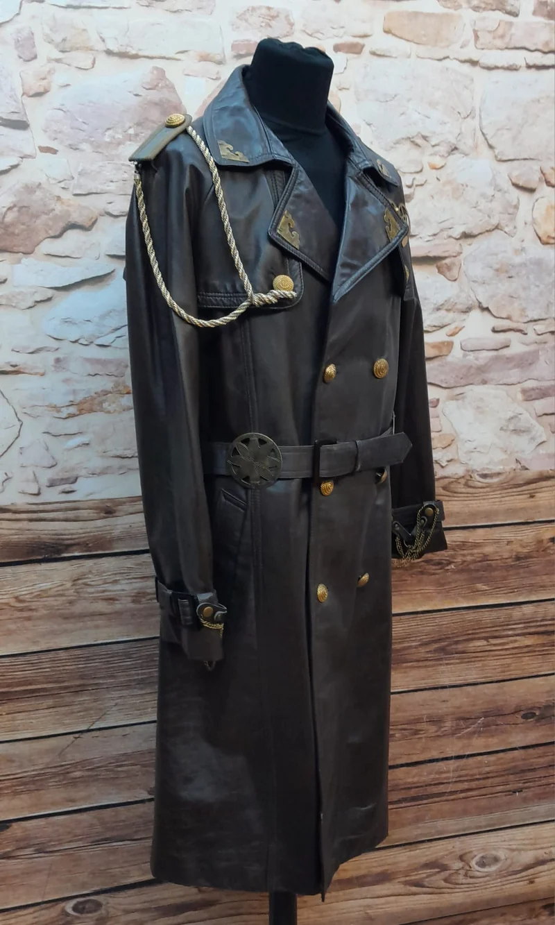 Steampunk-Ledermantel Herren Gr. 28 – Unikat