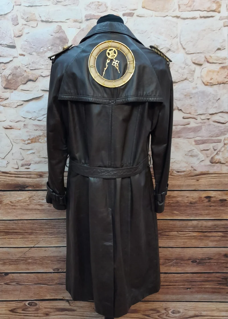 Steampunk-Ledermantel Herren Gr. 28 – Unikat