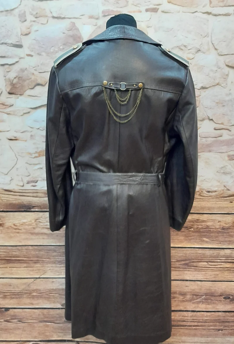 Steampunk Ledermantel Herren Gr. 52 in Braun