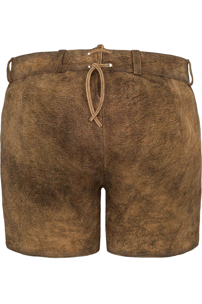 Kurze Damen-Lederhose Short mandelbraun