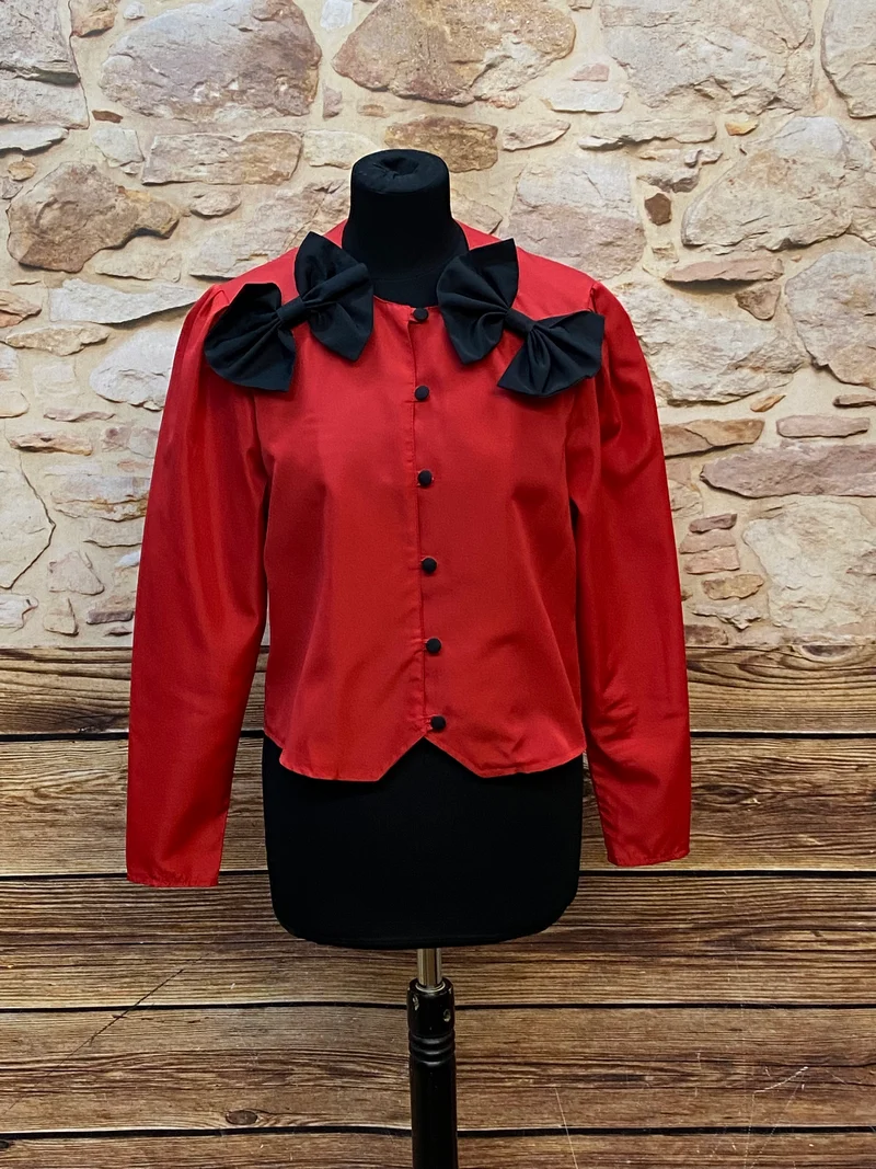 Vintage Jacke 80er Jahre Rote Abendjacke von Brigitte Büthe Gr.42