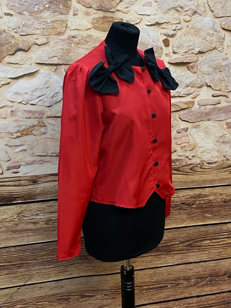 Vintage Jacke 80er Jahre Rote Abendjacke von Brigitte Büthe Gr.42