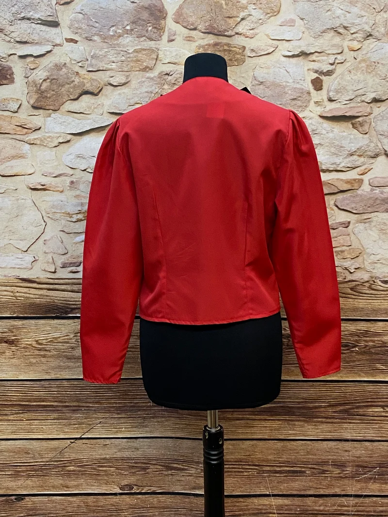 Vintage Jacke 80er Jahre Rote Abendjacke von Brigitte Büthe Gr.42