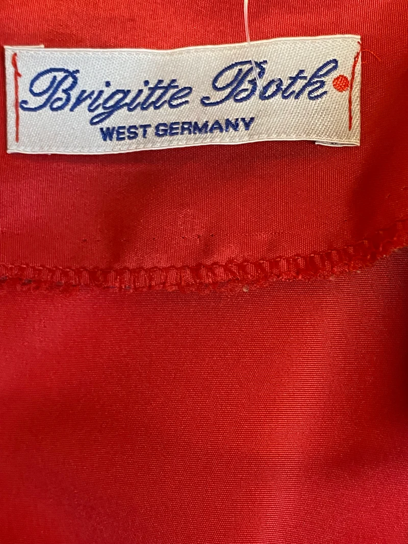 Vintage Jacke 80er Jahre Rote Abendjacke von Brigitte Büthe Gr.42
