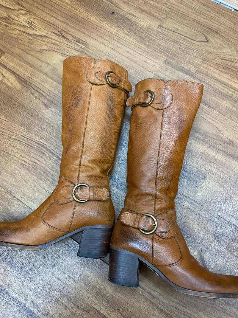 Vintage Lederstiefel Braun Gr.39