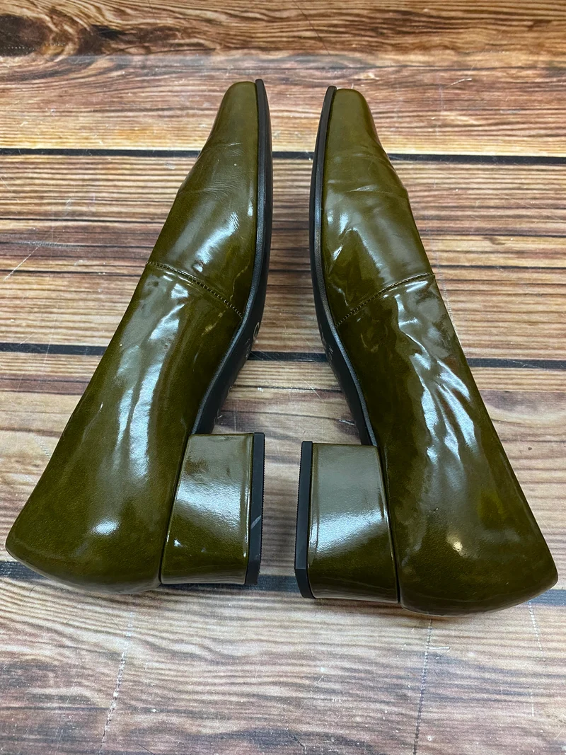 Vintage-Schuhe Gabor olivegrün Gr.39