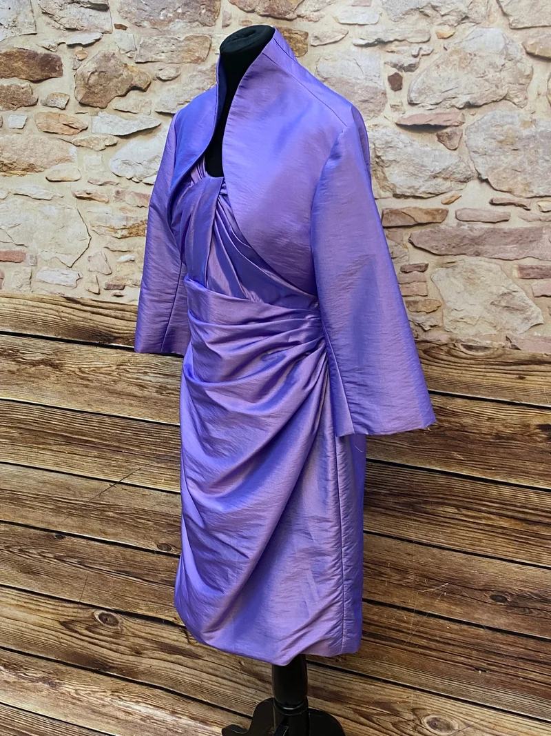 Brautmutterkleid lila mit Bolero Kelsey Rose Gr. 42