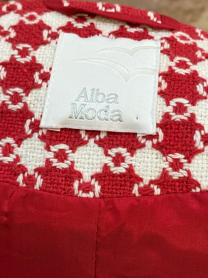 Vintage Damenjacke mit Blumenmuster 60er Jahre Stil Gr.46