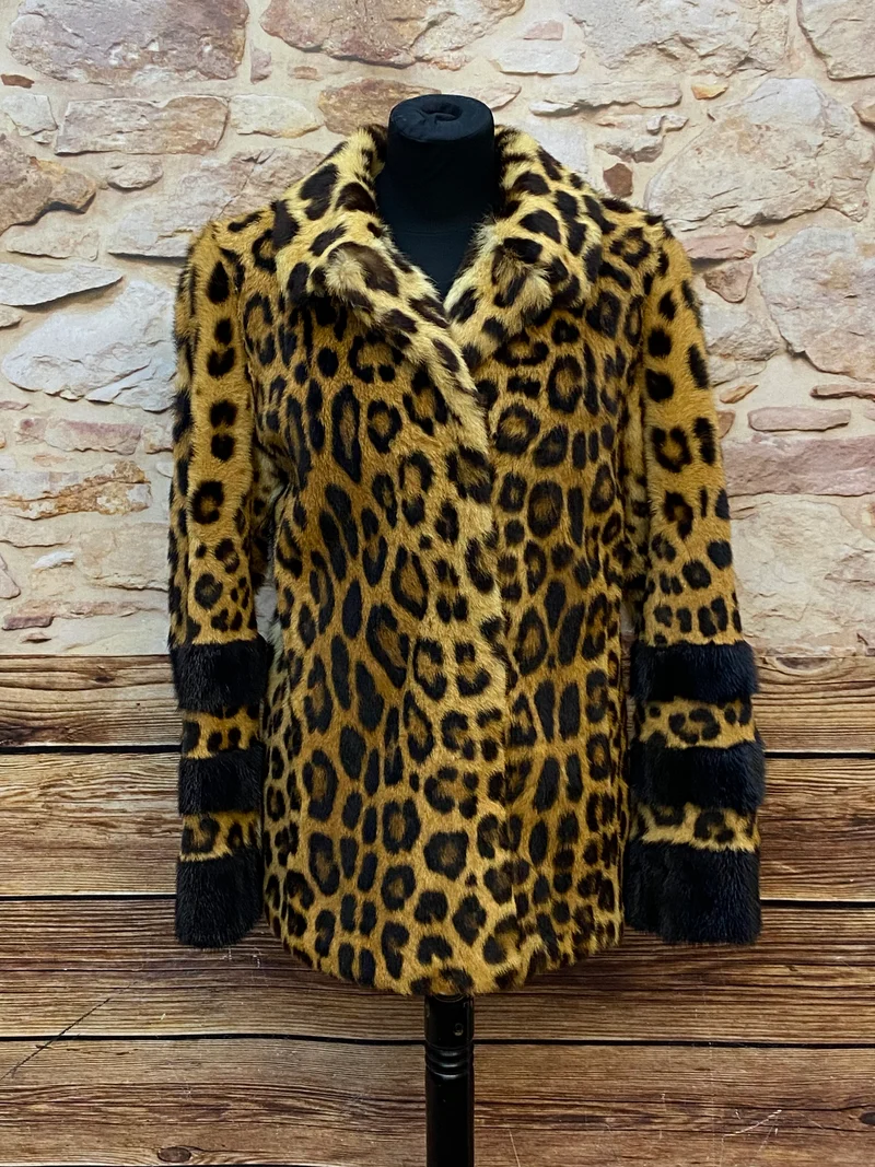 Leopard Pelzjacke Vintage