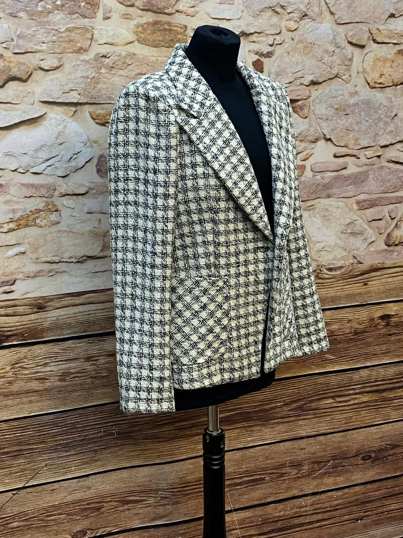 La Croisette Tweed-Jacke, Made in Italy Gr.M