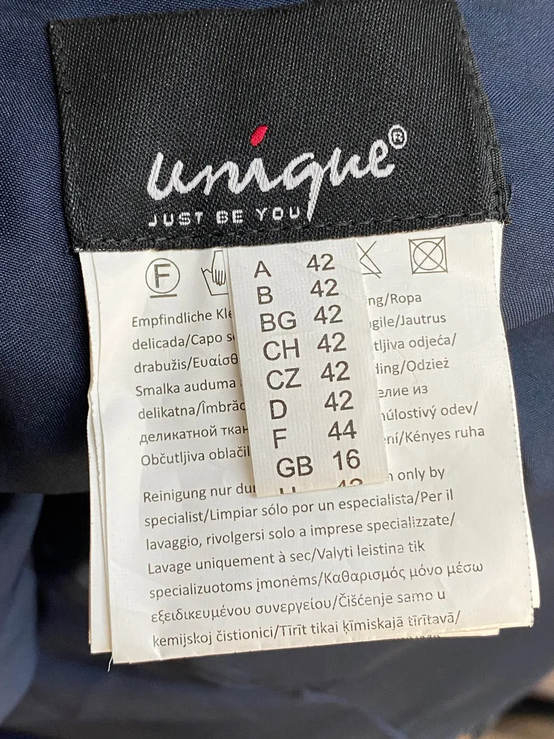 Cocktailkleid asymmetrisch türkis grün Unique Gr. 42
