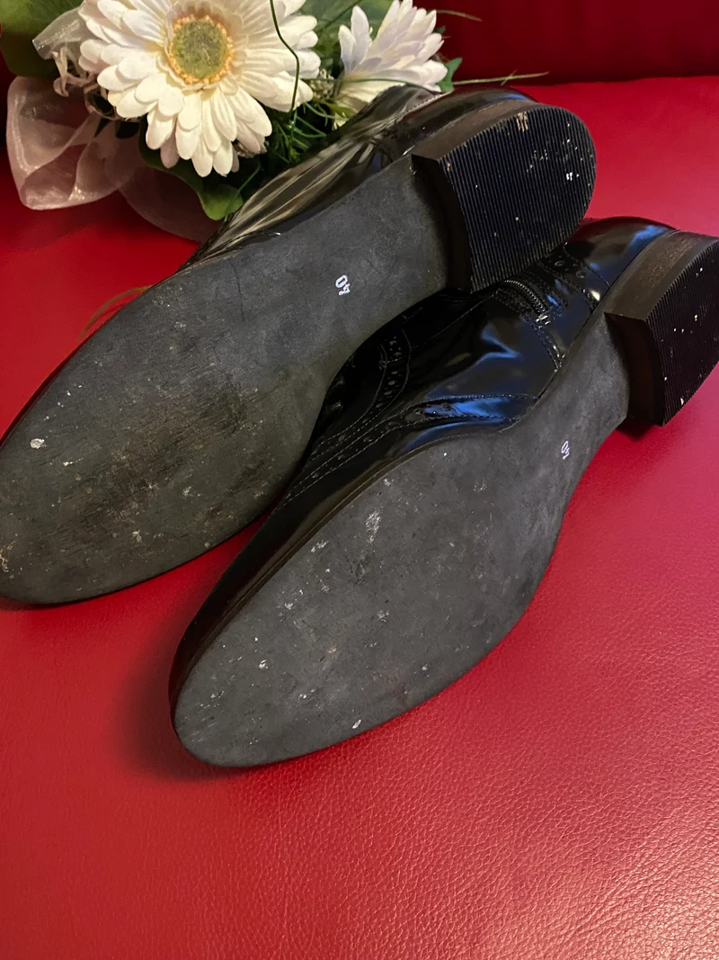 Vintage-Schuhe Lackschuhe Gr.40 in schwarz